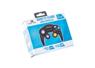 Acc. de jeux vidéo FREAKS AND GEEKS Manette Filaire Noir Wii Game Cube