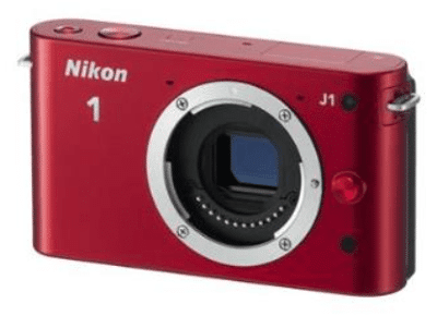 Image Appareils photos numériques NIKON Hybride J1 Rouge + 30-110 mm Rouge