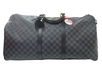 Sac à main LOUIS VUITTON Keepall 55 Sac de Voyage Toile Enduite Damier Graphite