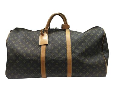 Image Sac à main LOUIS VUITTON Keepall 60 Sac de Voyage Toile Enduite Marron