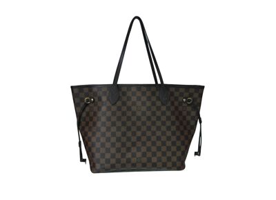Image Sac à main LOUIS VUITTON Neverfull MM Porté Epaule Toile Enduite Damier Marron