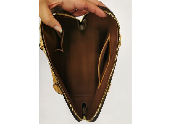 Image Sac à main LOUIS VUITTON Alma Porté Main Cuir Monogram Marron