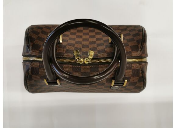 Image Sac à main LOUIS VUITTON Ribera MM Porté Main Cuir Damier Marron