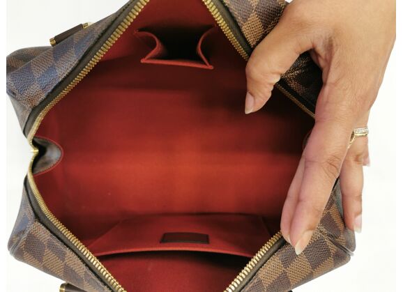 Image Sac à main LOUIS VUITTON Ribera MM Porté Main Cuir Damier Marron