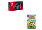 Image Console NINTENDO Switch Noir 32 Go + 2 Joy Con Bleu Néon & Rouge Néon + Animal Crossing New Horizons