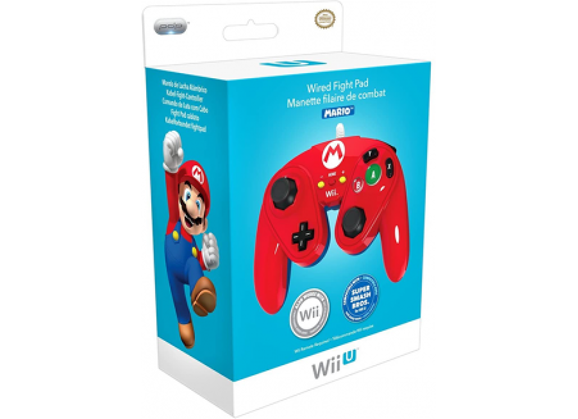 Image Acc. de jeux vidéo NINTENDO Manette Filaire Fight Pad Mario Rouge Wii U