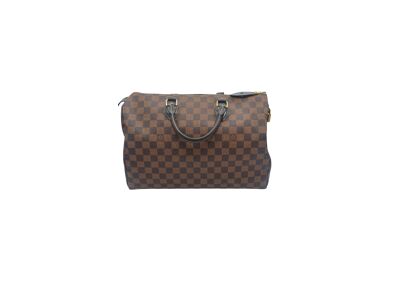 Image Sac à main LOUIS VUITTON Speedy 35 Porté Main Toile Enduite Damier Marron