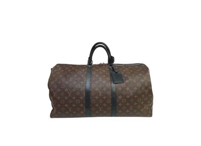 Image Sac à main LOUIS VUITTON Keepall 55 Porté Main Toile Enduite Marron