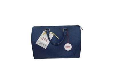 Image Sac à main LOUIS VUITTON Speedy 30 Porté Main Tissu Bleu