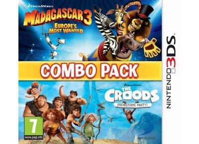 Jeux Vidéo Combo Pack Madagascar 3 Bons Baisers d'Europe + Les Croods Fête Préhistorique 3DS