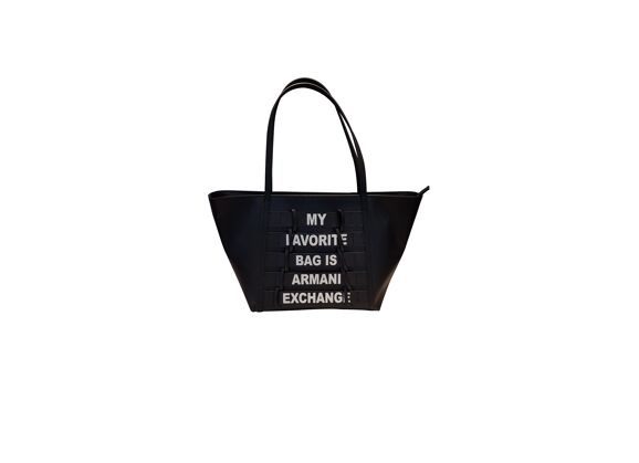 Image Sac à main ARMANI EXCHANGE Porté Epaule Simili Cuir Noir