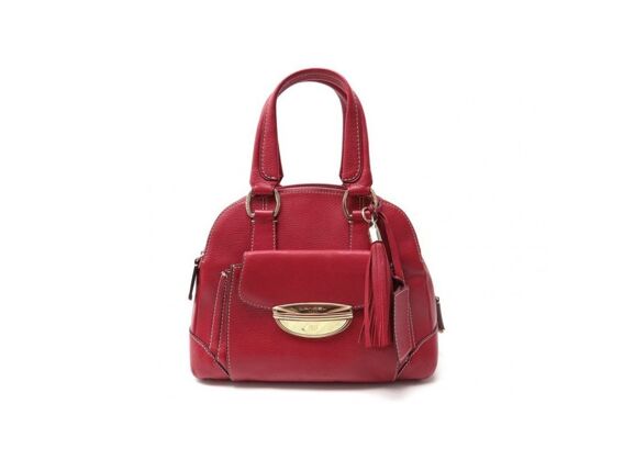 Image Sac à main LANCEL Adjani Porté Main Cuir Rouge