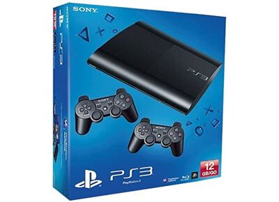 Console SONY PS3 Ultra Slim Noir 12 Go + 2 manettes