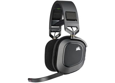Image Casques écouteurs pour ordinateur CORSAIR HS80 RGB Sans Fil Noir