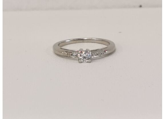 Image Bague Or Blanc Diamant