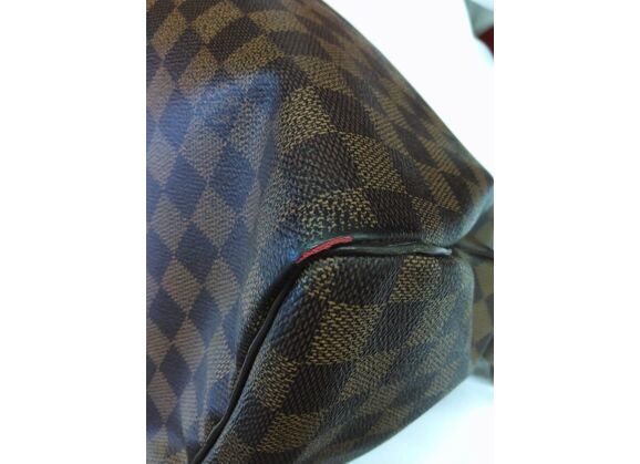 Image Sac à main LOUIS VUITTON Speedy 30 Porté Main Cuir Damier Ebène