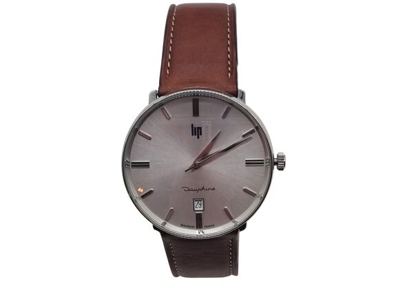 Image Montre Homme LIP Dauphine 9180 Cuir Marron 38 mm