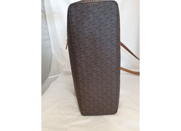 Image Sac à main MICHAEL KORS Jet Set Travel Porté Epaule Cuir Monogramme Marron