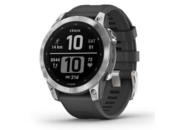 Image Montre connectée GARMIN Fenix 7 Silicone Noir 47 mm
