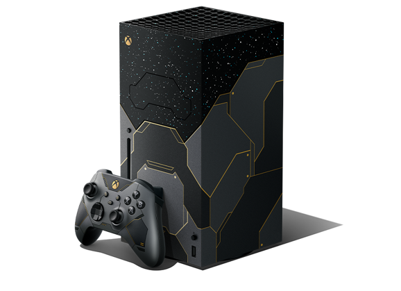 Image Console MICROSOFT Xbox Series X Noir Edition Halo 1 To + 1 manette