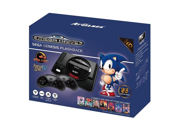Image Console SEGA Megadrive Classic Noir + 2 Manettes