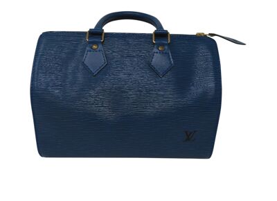 Image Sac à main LOUIS VUITTON Speedy 30 Porté Main Cuir Epi Bleu