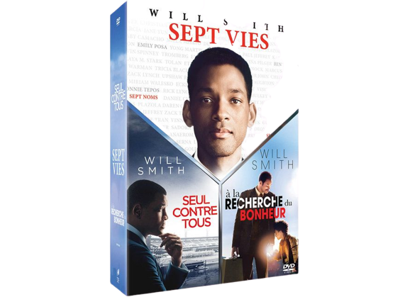 Image DVD DVD Will Smith-Coffret Seul Contre Tous + Sept Vies + À la Recherche du Bonheur DVD Zone 2