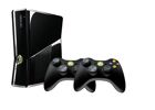 Console MICROSOFT Xbox 360 Slim Noir 4 Go + 2 Manettes