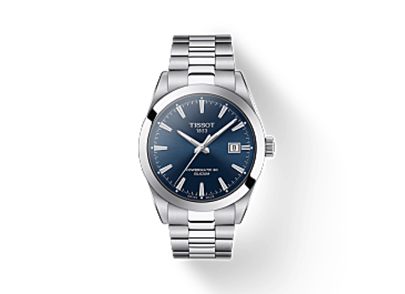 Image Montre Homme TISSOT Gentleman T127.407.11.041.00 Acier Argenté 40 mm