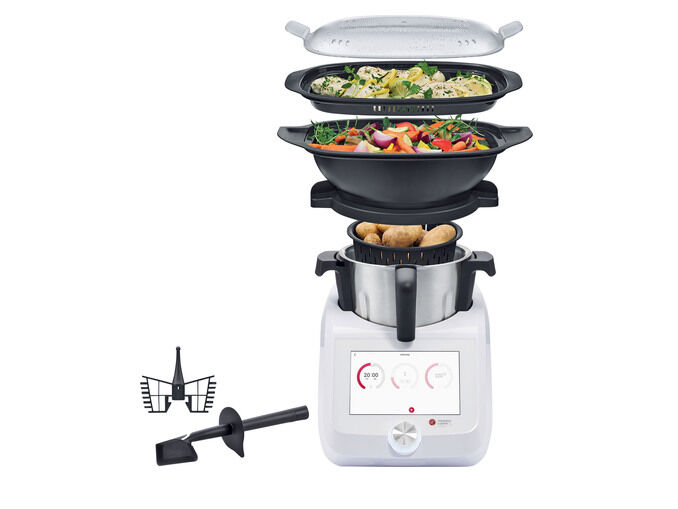 Robots De Cuisine Silvercrest Monsieur Cuisine Smart Skms1200 A1 Blanc