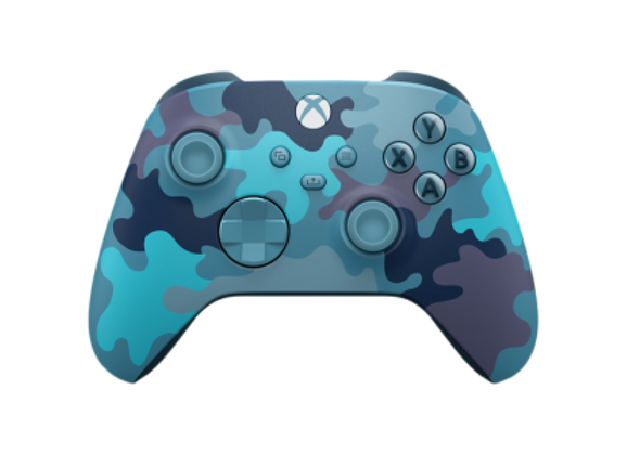 Image Acc. de jeux vidéo MICROSOFT Manette Sans Fil Mineral Camo Bleu Xbox One