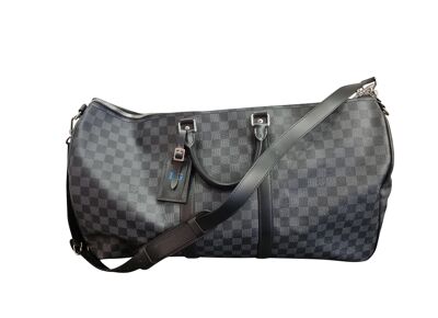 Image Sac à main LOUIS VUITTON Keepall 55 Sac De Voyage Cuir Damier Noir