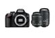 Appareils photos numériques NIKON Reflex D3200 Noir + AF-S DX VR 18-55 mm f/3.5 + 70-300 mm Noir