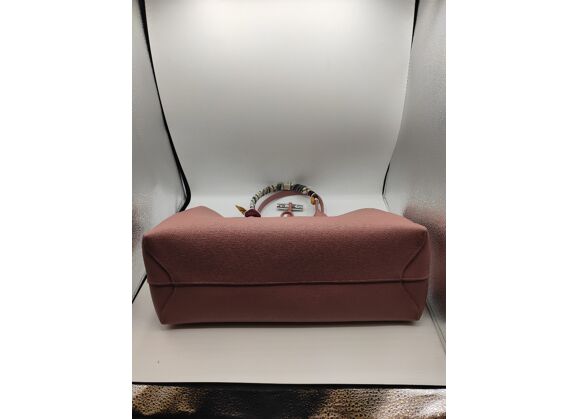 Image Sac à main LONGCHAMP Roseau Porté Main Cuir Rose