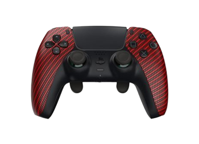 Acc. de jeux vidéo BURN CONTROLLERS Manette Sans Fil  DualSense 5 Red Carbon PS5