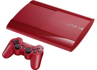 Console SONY PS3 Ultra Slim Rouge 120 Go + 1 Manette
