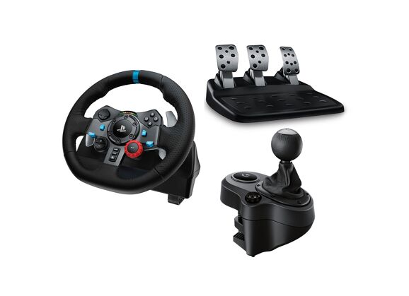 Image Acc. de jeux vidéo LOGITECH Volant G29 Driving Force Racing Wheel Noir + Pédalier + Levier De Vitesses PS3