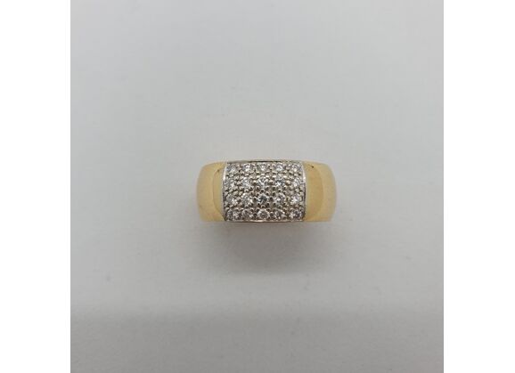 Image Bague Or Jaune Diamants