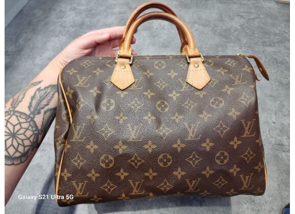 Image Sac à main LOUIS VUITTON Speedy 30 Porté Main Cuir Monogram Marron