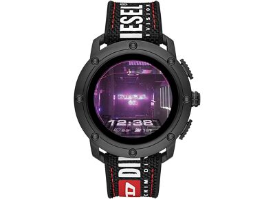 Image Montre connectée DIESEL DZT2022 Nylon Noir Rouge 48 mm