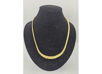 Collier Or Jaune Maille Haricot