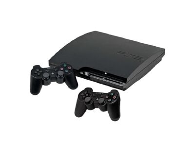 Image Console SONY PS3 Slim Noir 120 Go + 2 manettes