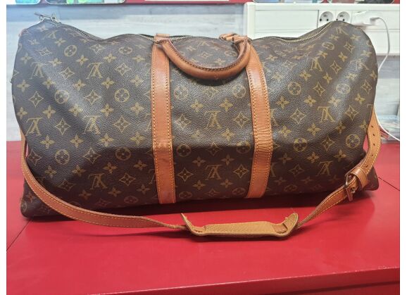 Image Sac à main LOUIS VUITTON Keepall 55 Porté Main Cuir Monogram Marron