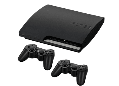 Image Console SONY PS3 Slim Noir 320 Go + 2 Manettes