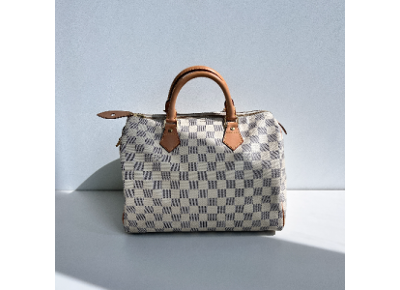 Image Sac à main LOUIS VUITTON Speedy 30 Porté Main Toile Enduite Damier Azur