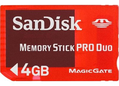Image Acc. de jeux vidéo SANDISK Carte Mémoire Pro Duo 4 GB