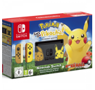 Image Console NINTENDO Switch Noir Let's Go, Pikachu Pikachu & Évoli + 2 manettes Jaune & Marron + PokéBall Plus