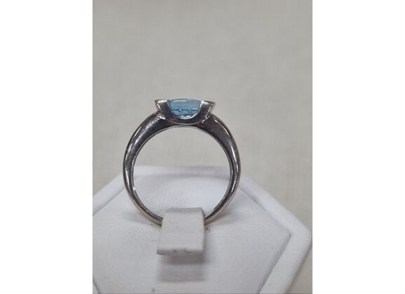 Image Bague Or Blanc Topaze