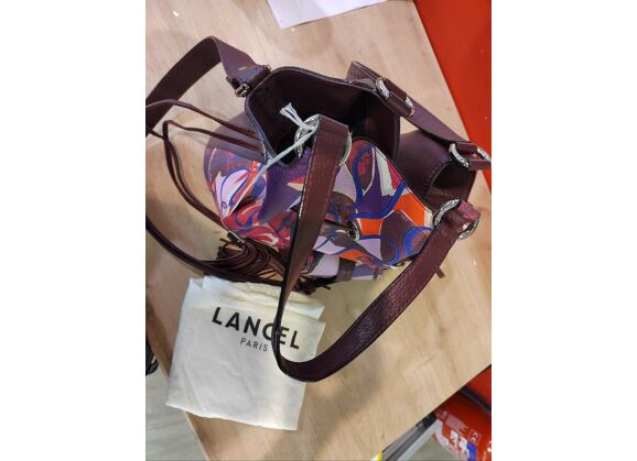 Image Sac à main LANCEL Premier Flirt Porté Epaule Cuir Violet