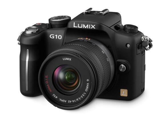 Image Appareil photo numérique PANASONIC Hybride Lumix DMC-G10 Noir + G VARIO 14-42mm Noir